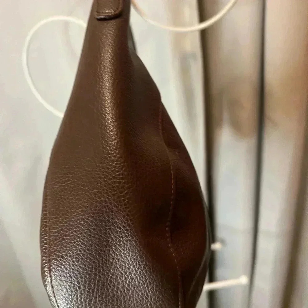 Mossimo Brown Pebble Leather Hobo Shoulder Bag - Picture 6 of 11